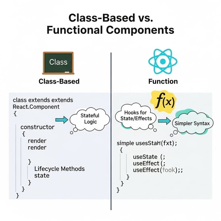 Class-Based vs Functional Components in React - Key Differences for Interviews